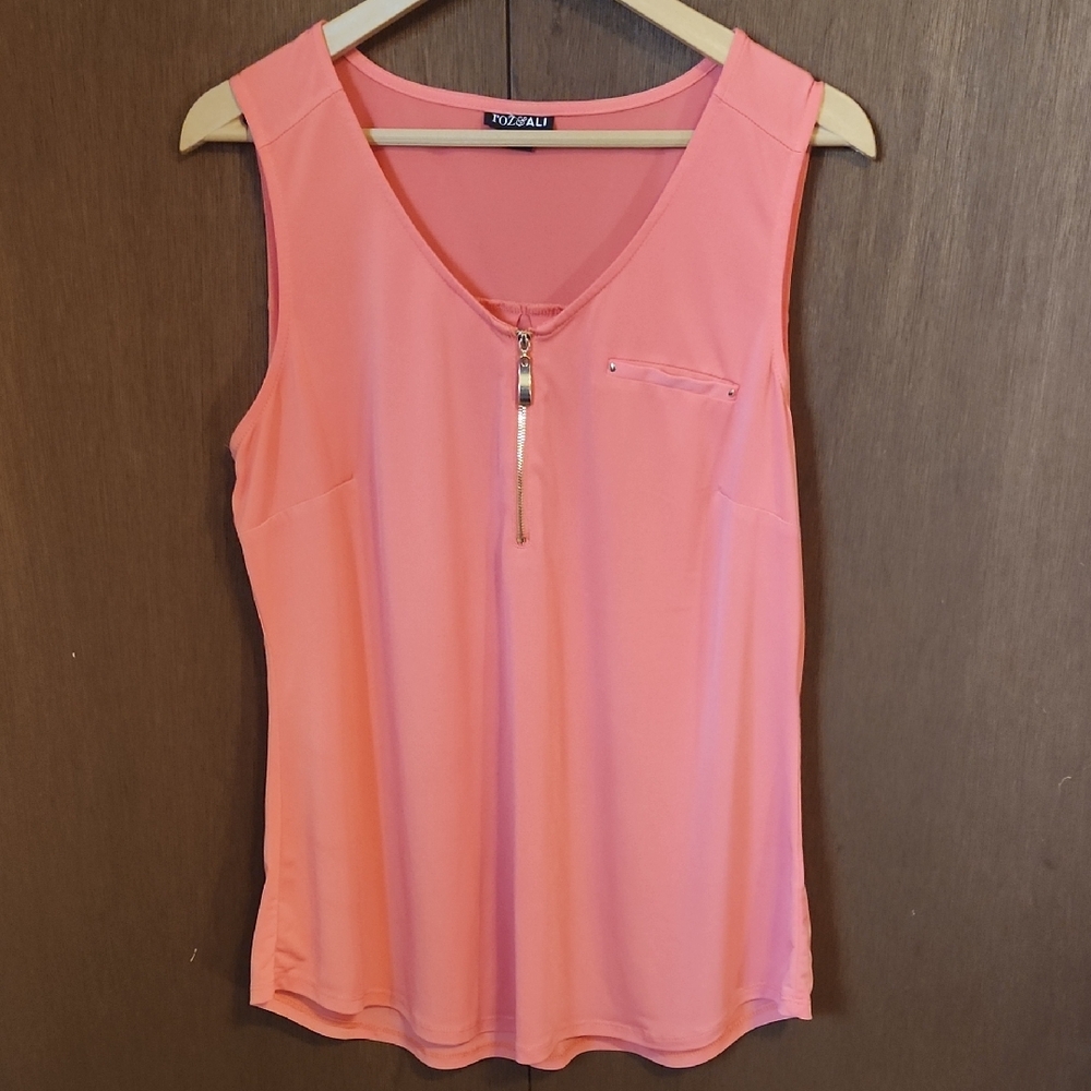 🍀Roz & Ali  Zipper Tank Top